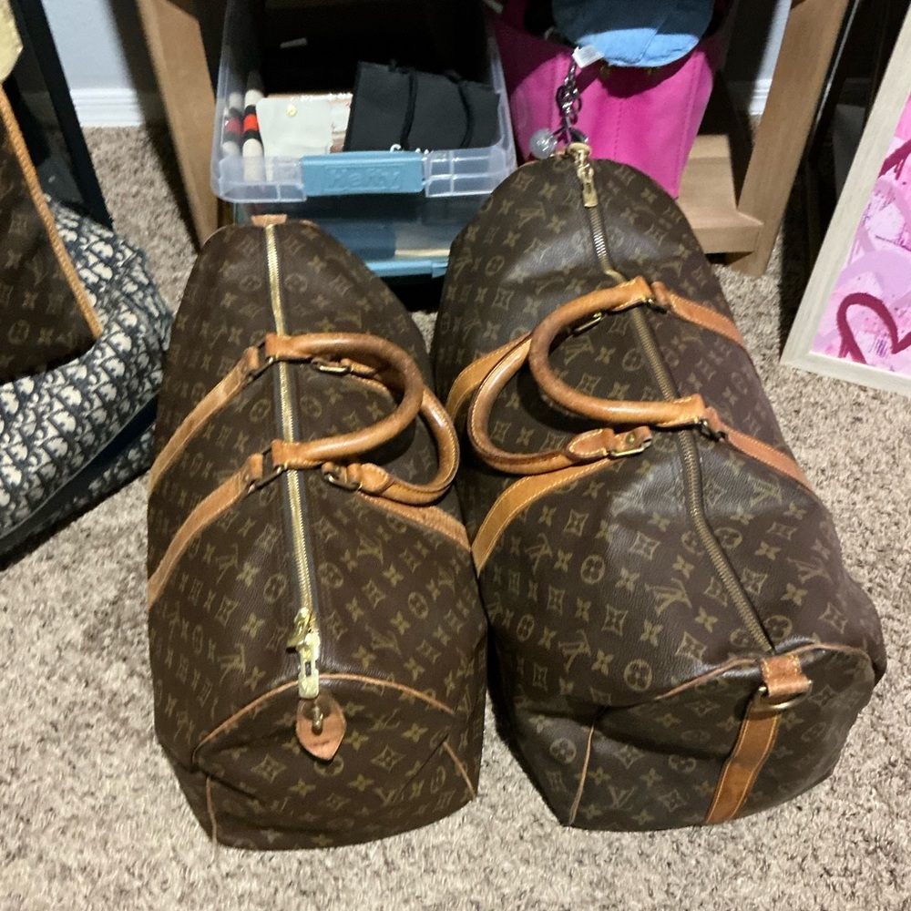 Louis Vuitton Monogram Canvas Travel Bags in Brown and Tan